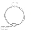 Stainless Steel Plated 1MM Knotted Snake Chain Choker Women Vintage Double Layered Chain Necklace Bracelet Jewelry Gift - Image 7
