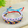 Polyester Boho Bohemia Waved String Braided Friendship Bracelets Ethnic Multicolor Weave Textured Adjustable 15cm-27cm long, 1PC - Image 2