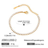 Minimalist Tennis Bracelet with Cubic Zirconia in Gold Tone - Image 9