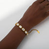 Sparkling Oval Zirconia Tennis Chain Bracelet Gold Plated Stainless Steel Dainty Chain Jewelry for Women Gift - Image 5