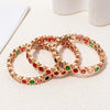 8mm Round Enamel Zirconia Bracelets For Women Colorful Boho Elastic Bangle - Image 5
