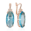 30 10mm Brown Stone Drop Earrings For Women Rose Gold Color Big Zircon Jewelry Accessories - Image 9