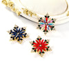 Christmas shiny crystal brooch hollow snowflake star walking stick pin men and women accessories holiday gift - Image 3