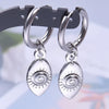 Vintage Sun Evil Eye Moon Star Rectangle Dangle Earring Metal Hoops Stainless Steel Earrings For Women Men Jewelry Gifts - Image 9