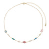 Lovely Lucky Turkish Evil Eye Hamsa Hand Star Fish Charm Link Chain Gold Plated Women Bracelet Necklace Set - Image 7