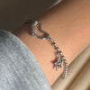 Silver Bracelets for Women Men String Accessories Vintage Rabbit Pendant Party Jewelry Gift - Image 6