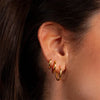 3Pairs Stainless Steel Round Rings Huggies Earrings Set for Women Men Stackable Gold Plated Tiny Ear Cartilage Hoops - Image 6