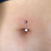 Titanium Belly Button Rings 10mm 12mm with Round CZ Internally Threaded Navel Rings Belly Bars - Image 6