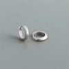Silver Minimalist Matte Gothic Unisex Huggies Ear Hoop Earrings for Women Men Piercing Ear Buckle Jewelry - Image 7