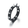 2pcs/set Spiked Bracelet Black Pu Leather Punk Rock Bracelet Bangle Metal Wristband For Men Goth Accessories - Image 3