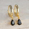 Colorful Zircon Water Drop Hoop Earring for Women Simple Geometry Stainless Steel Huggie Earring Piercing Jewelry - Image 9