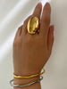 Stainless Steel Oval with a Cold and Elegant Surface, High-Quality, Exaggerated and Ring for Women - Image 1