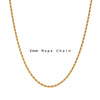 Minimalist Basic Gold Color Twisted Rope Chain Choker Necklaces For Women Stainless Steel Jewelry Gold Necklace - Image 10