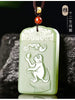 carved jade pendant 12 zodiac signs Mouse ox tiger rabbit dragon snake horse sheep monkey chicken dog pig - Image 11