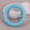 Colorful Acrylic Tube Bead Bangle with Elastic Fit - Image 36
