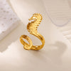 Ocean Starfish Shell Open Rings For Women Gold Color Stainless Steel Ring Summer Beach Aesthetic Jewelry Gift - Image 14