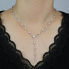 Geometric CZ Station Link Chain Choker Sexy Long Lariat Women Necklace Iced Out Zirconia Jewelry - Image 21