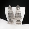 Retro Ethnic Silver Color Turkish Jhumka Earrings For Women Pearl Tassel Classic Carved Indian Earrings Jewelry - Image 6