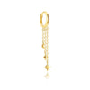 1PC Horse Eye Octagonal Star Moon Blue Zircon Tassel Chain Earring For Women Silver Classic Earring - Image 9
