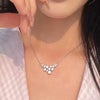 Multi Cubic Zirconia Pendant Necklace Women Engagement Wedding Necklaces Silver Color Jewelry Drop Ship - Image 2