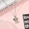 Cartoon Snoopy Full Zircon Necklace Couple Gift Pendant Cartoon Dog Clavicle Chain Valentine's Day Necklace - Image 6