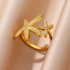 Starfish Shell Stainless Steel Open Rings For Women Gold Color Finger Ring Summer Beach Vacation Ocean Jewelry - Image 6