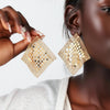 Vintage Square Metal Mesh Earrings for Women Personality Jewelry Dangle Earrings Gifts - Image 1