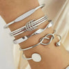 10PCS Bohemian Folk Retro Wide Face Simple Women's Bracelet, Wedding Bracelet Jewelry - Image 4