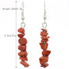 Chip Stone Crystal Earrings Raw Gemstone Amethyst Lapis Lazuli Tiger's Eye Rose Quartz Chakra Earring - Image 2
