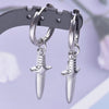 Vintage Sun Evil Eye Moon Star Rectangle Dangle Earring Metal Hoops Stainless Steel Earrings For Women Men Jewelry Gifts - Image 7