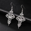 Goth Stainless Steel Earring Triple Rune Moon Phase Pentagram Earrings Woman Men Vintage Jewelry Ear Piercing Witch Knot - Image 6
