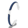 Classic Men Stainless Steel Woven Leather Cuff Bracelet Bangles Minimalist Jewelry Lovers' Gift - Image 9