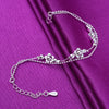 Silver Color Stamp Anklets For Women Foot Leg Chain Link Bracelet Double Layers Beach Accessories Jewelry - Image 61