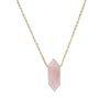 Natural Crystal Stone Rose Quartz amethyst citrine agate bullet Pendant Necklace Stainless Steel gold Chain Gemstone Jewelry - Image 11