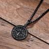 Mens Compass Pendant Necklaces, Graduation Guid Jewelry Gift, Casting Stainless Steel Coin Pendant Collar with Box Chain - Image 2