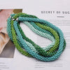 Woven Bead Necklace Glass Beaded Bohemian Statement Necklace Bracelet Hair Accessory Set For Women Jewelry Gift - Image 6