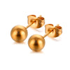 1Pair Small Round Ball Stud Earring For Women Men Stainless Steel Needle Push Back Ear Studs Simple Jewelry - Image 10