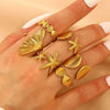 Starfish Shell Stainless Steel Open Rings For Women Gold Color Finger Ring Summer Beach Vacation Ocean Jewelry - Image 2