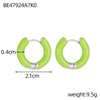 Glamour Jewelry Stainless Steel Dripping Oil Black White Colorful Enamel Hoop Earrings Geometric Enamel Stud Earrings for Women - Image 27