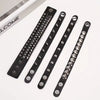 9 Pieces Of Women's Pu Leather Gothic Punk Style Studded Bracelet, Rock Men's And Women's Bracelet, Hip-Hop Party Costume - Image 2