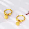 Gold Color Shiny Simple Transport Beads Earring Jewelry for Women Bride Jewelry Birthday Wedding Gifts - Image 2