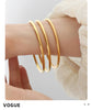 3 Pieces/lot Stainless Steel Bracelet Bangles For Women Simple Style Gold Plated Women's Bracelets Bangle - Image 14
