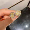 Simple and Elegant Square Cubic Zirconia Earrings Bling Yellow CZ Dangle Women Wedding Engagement Jewelry - Image 38