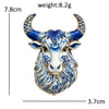 Lovely Bull Brooches For Women Unisex 2-color Rhinestone Enamel Cattle Taurus Zodiac Animal Party Office Brooch Pins - Image 6