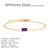 Jewelry Stainless Steel 7 3MM Square Birthstone Bracelet Sparkling Rhinestone Bangle Gift - Image 16