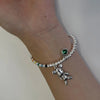 Silver Bracelets for Women Men String Accessories Letter Pattern Pattern Pendant Party Jewelry Gift - Image 2