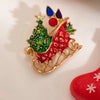 Christmas diamond pin elk sleigh boots brooch Shirts Accessories Metal Badge Jewelry Gift For Friends Merry Chrismas - Image 8