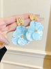 Elegant and Three-Dimensional Acetate Acrylic Double-Layer Flower Splicing Earrings, Fairy-Like Niche Earrings - Image 7