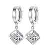 Crystal Square Zirconia Earrings, Women's Wedding Party Accessories Jewelry - Image 4