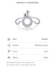 MODIAN 925 Sterling Silver Round Circle Finger Rings For Women Clear Cubic Zirconia Adjustable Link Chain Ring Fine Jewelry